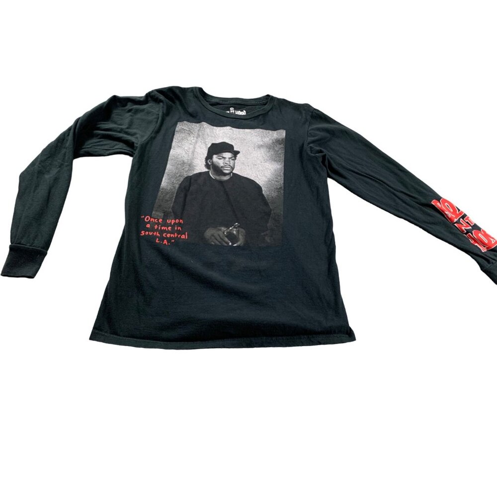 Boyz N The Hood Womens Small Black Ice Cube Long Sleeve Shirt Once Upon A Time - Picture 1 of 9